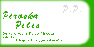 piroska pilis business card